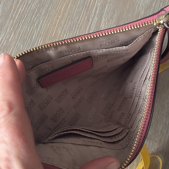 Michael Kors Pink Leather Wristlet